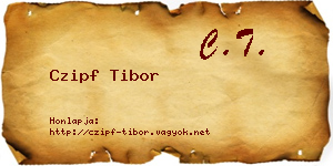 Czipf Tibor névjegykártya